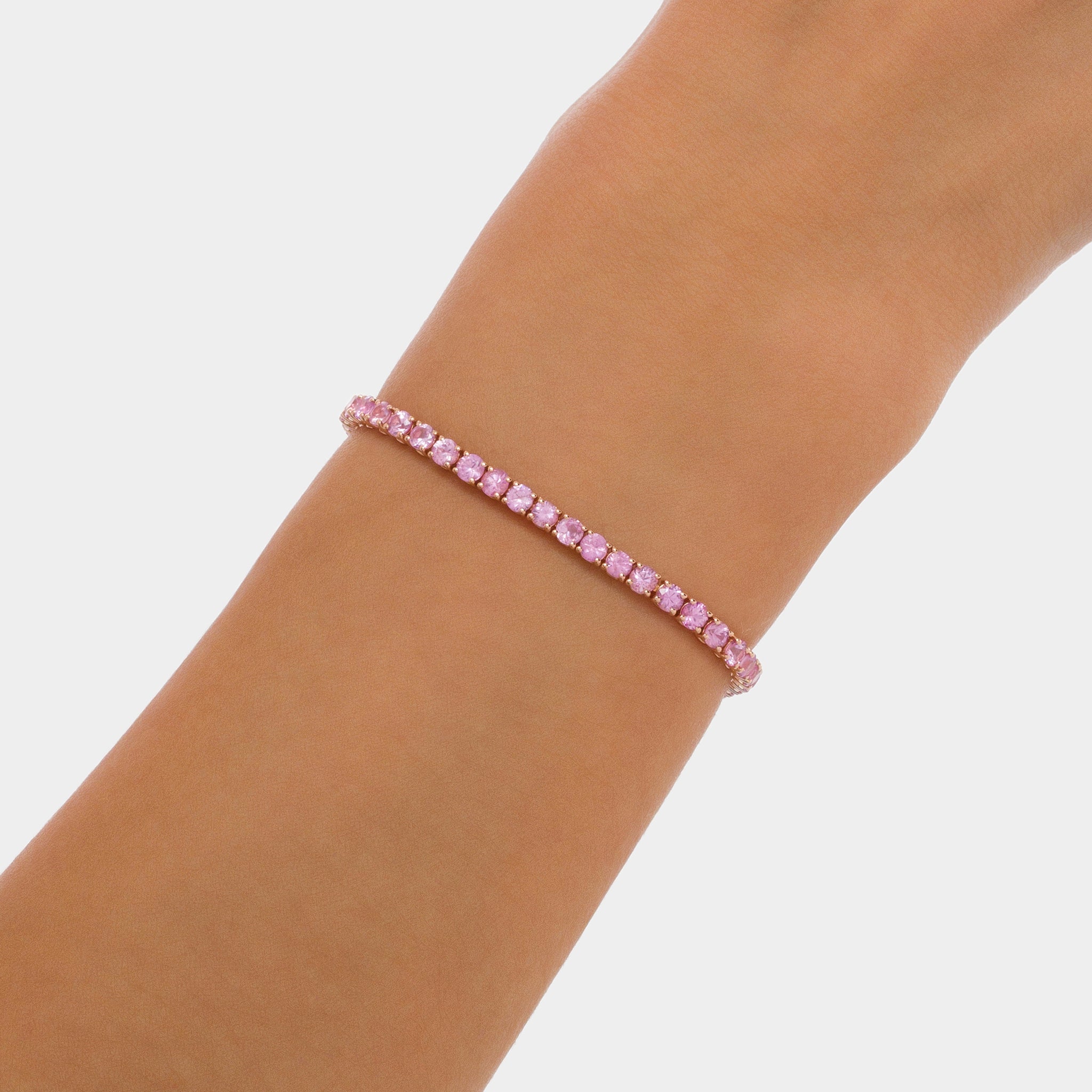 Pink Sapphire Tennis Bracelet – Graziela Gems