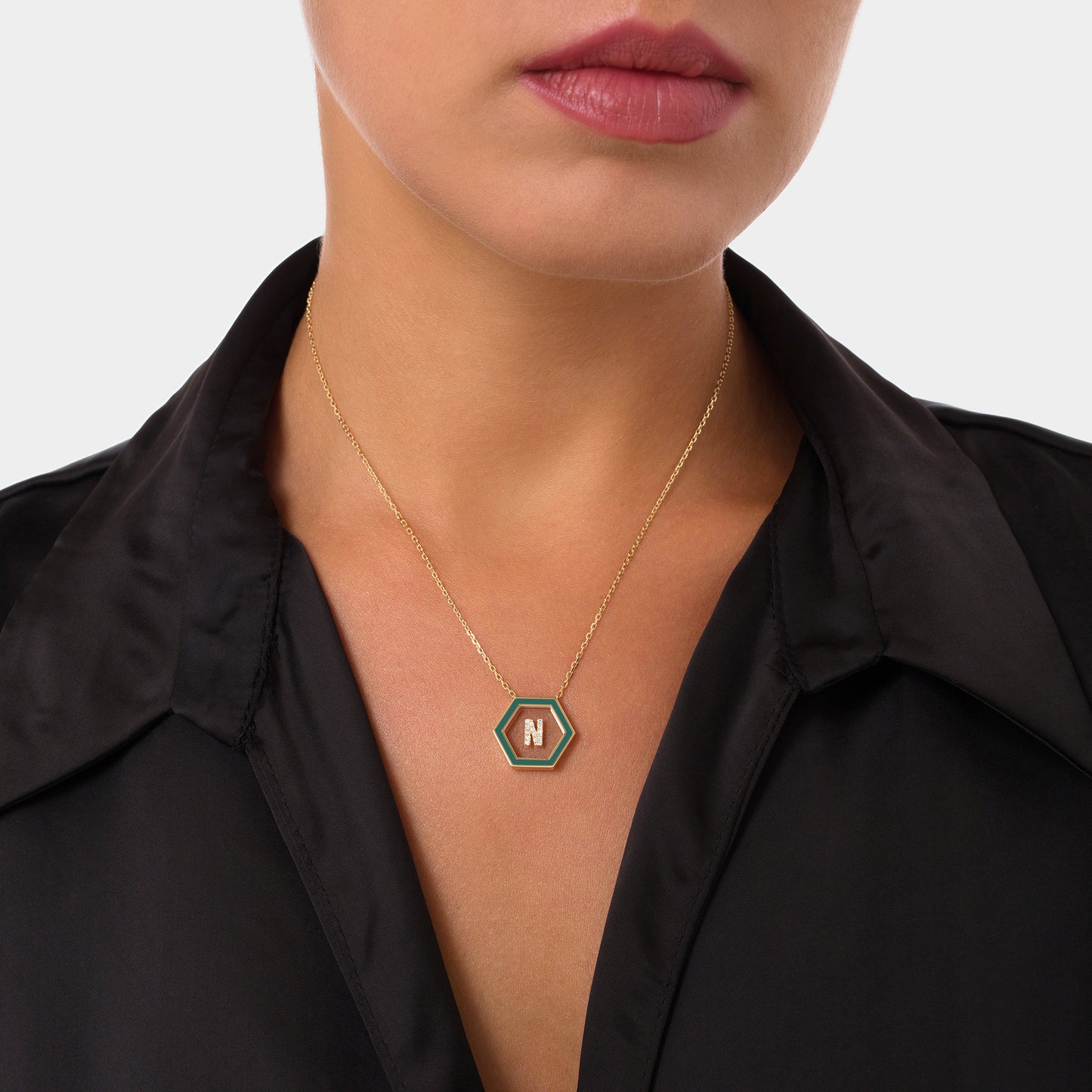 HEXA Letter N Necklace