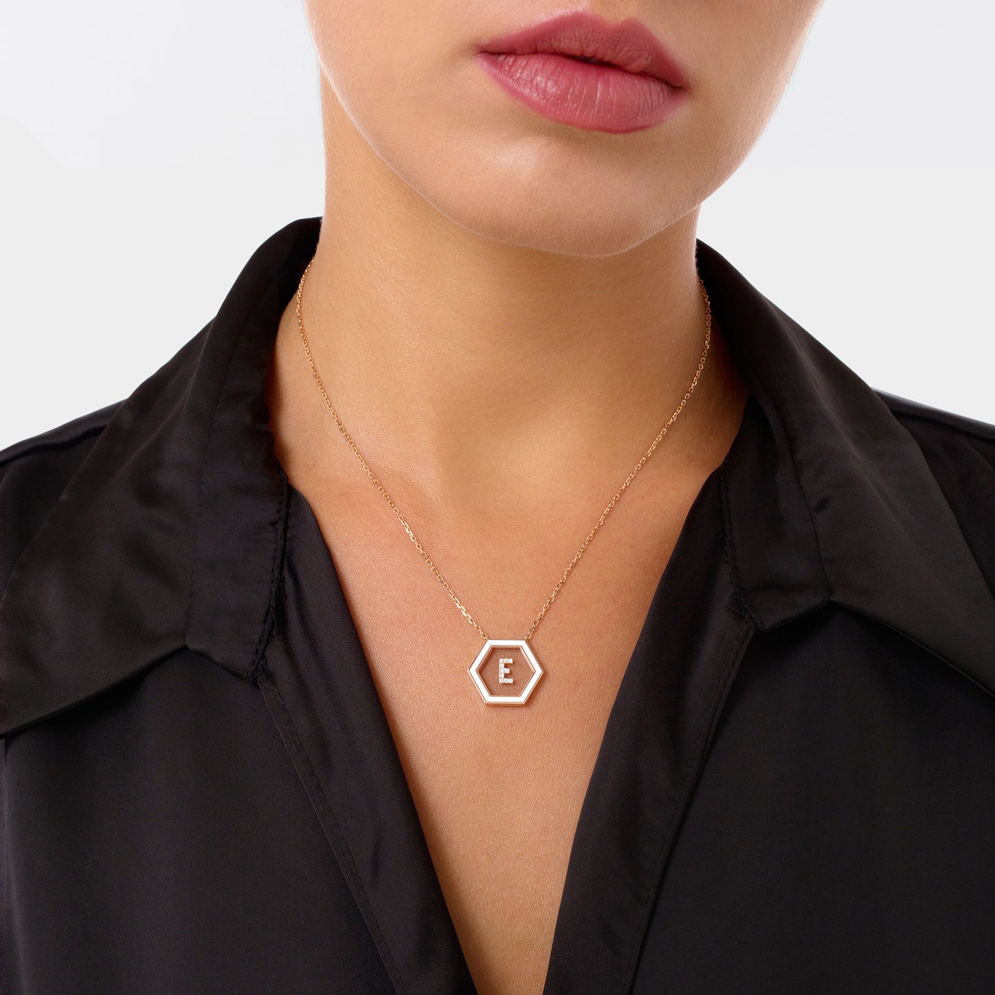 HEXA Letter E Necklace