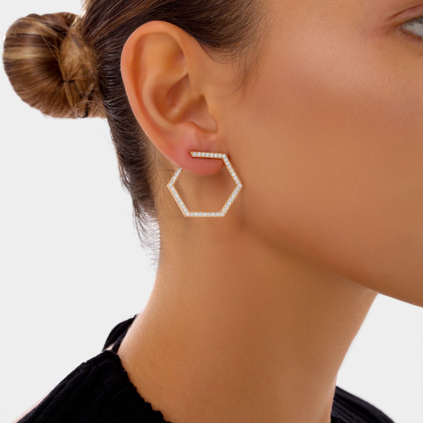 HEXA Pavé Earrings Large