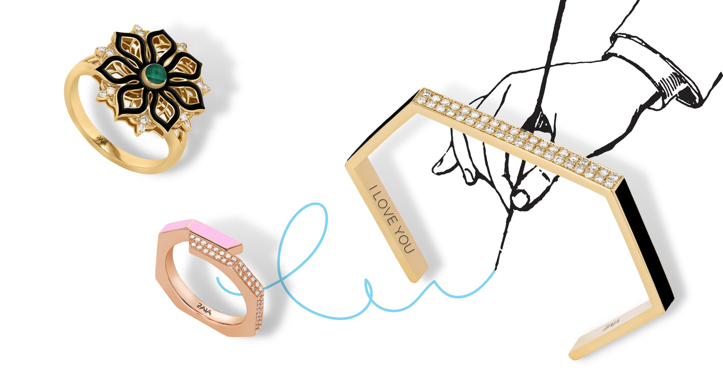 Engrave your rings, bracelets and bangles with a special message to your loved ones