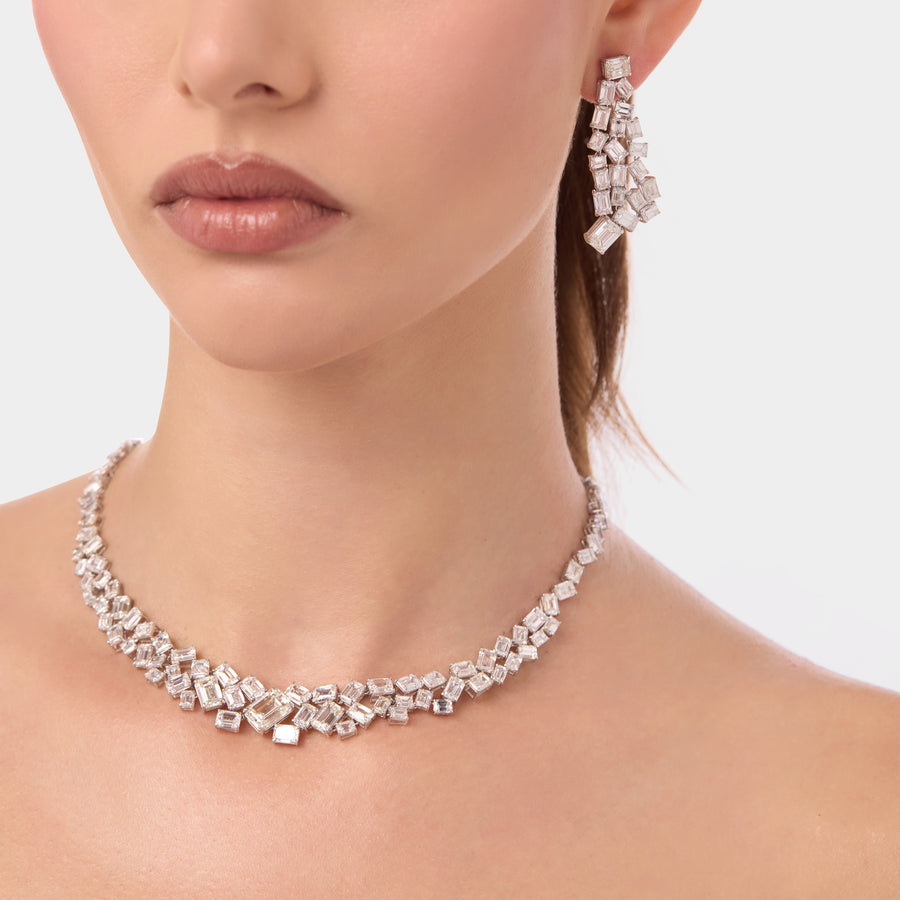 18K Cascading Brilliance Diamond Necklace