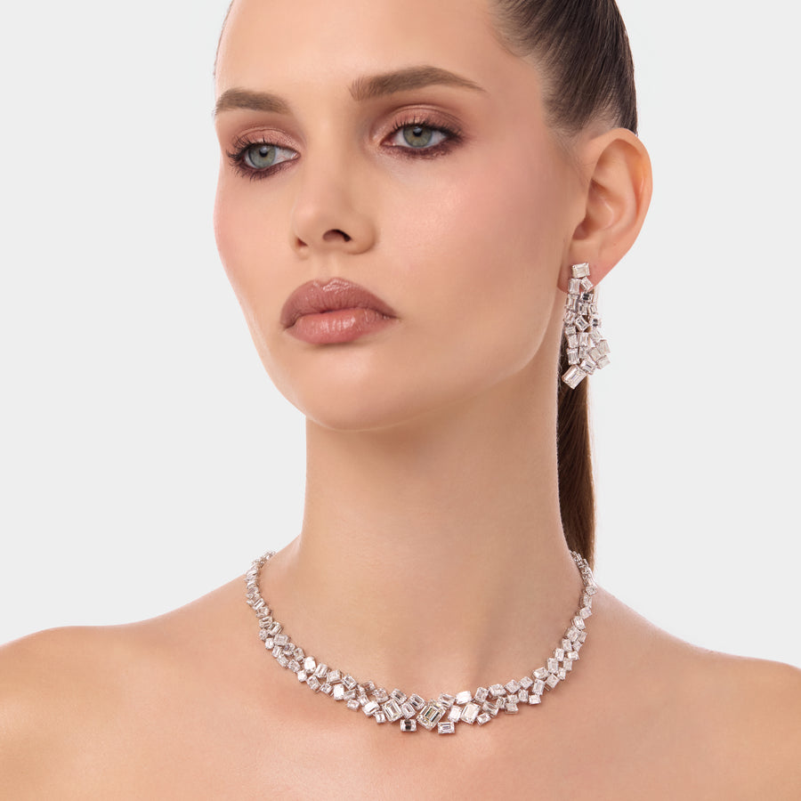 18K Cascading Brilliance Diamond Necklace