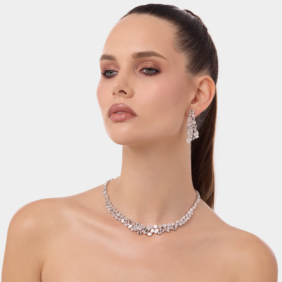 18K Cascading Brilliance Diamond Necklace