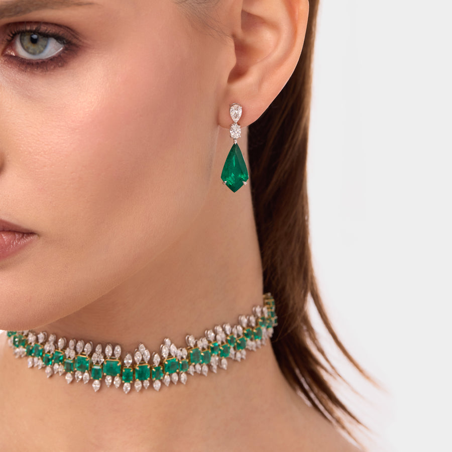 18K Emerald Embrace Choker Bracelet