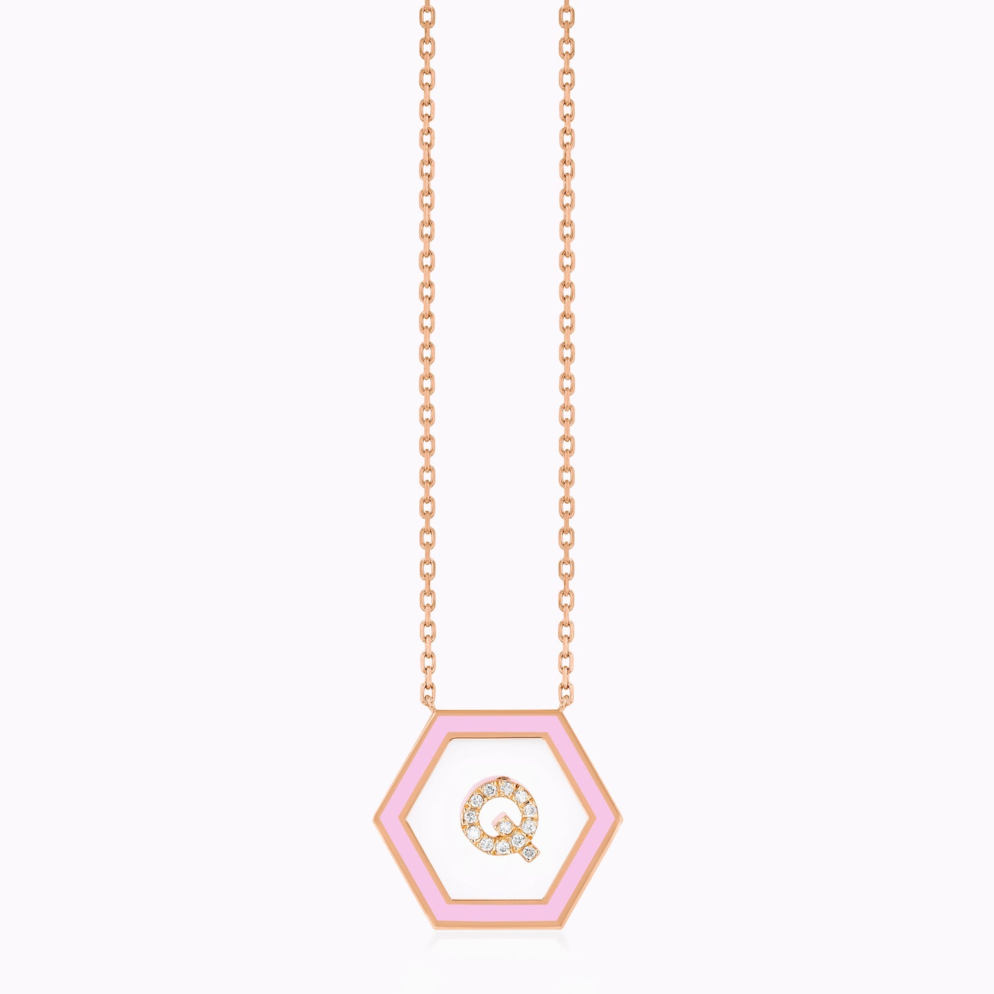 HEXA Letter Q Necklace