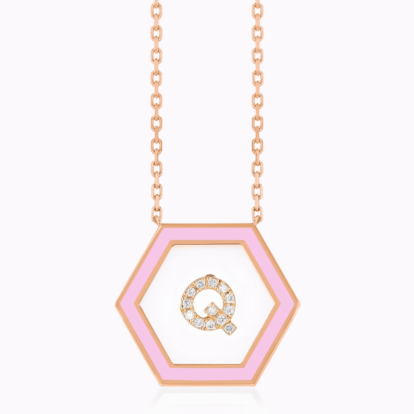 HEXA Letter Q Necklace