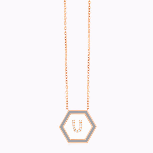 HEXA Letter U Necklace