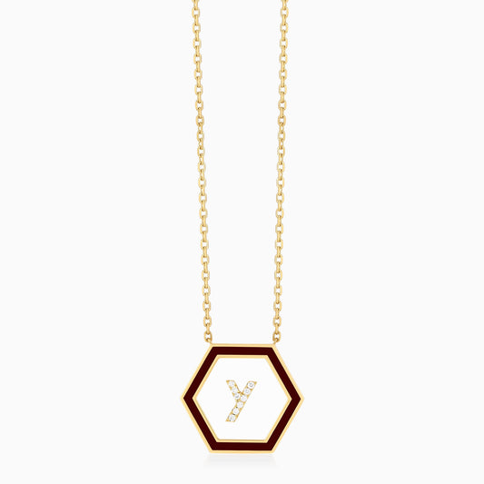 HEXA Letter Y Necklace