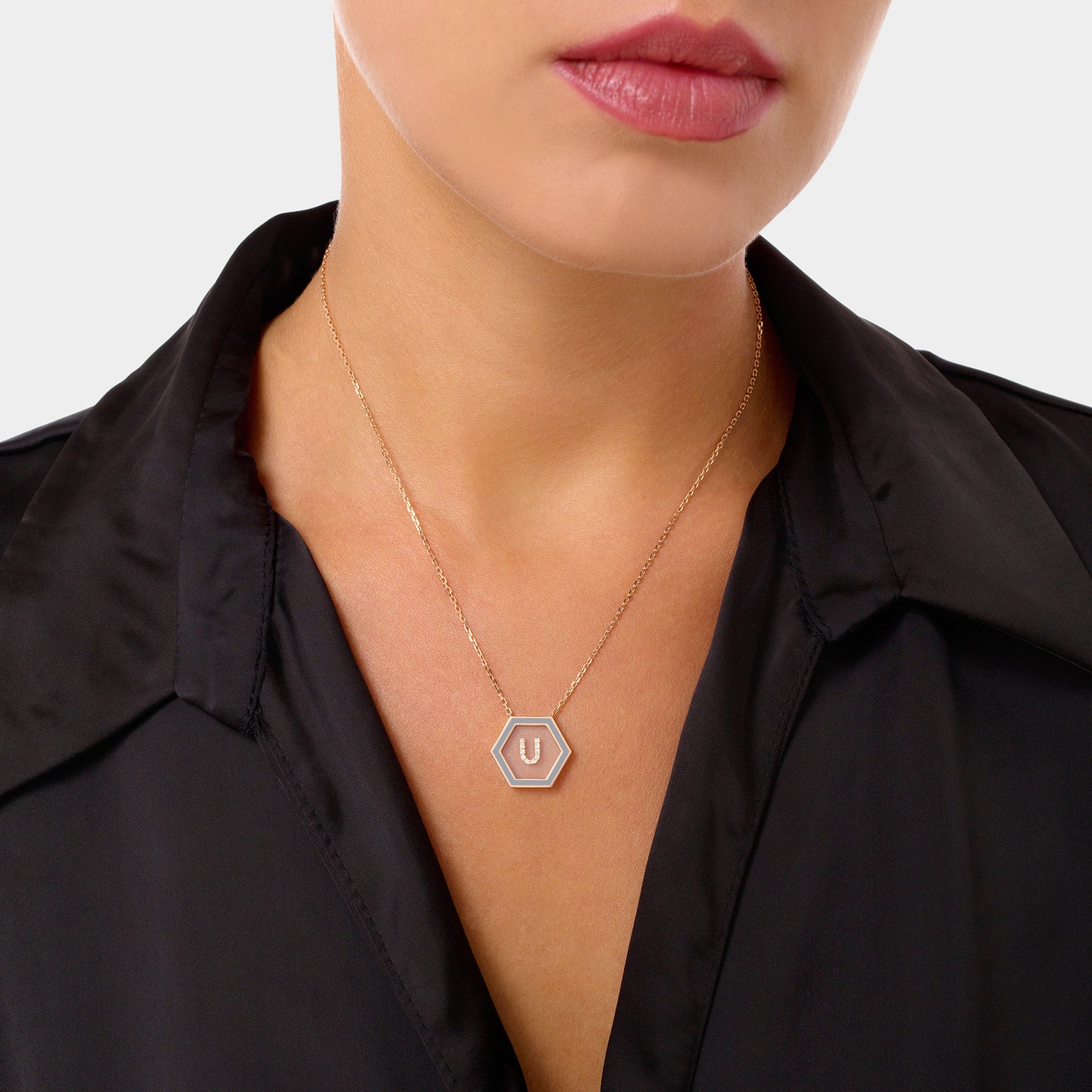 HEXA Letter U Necklace