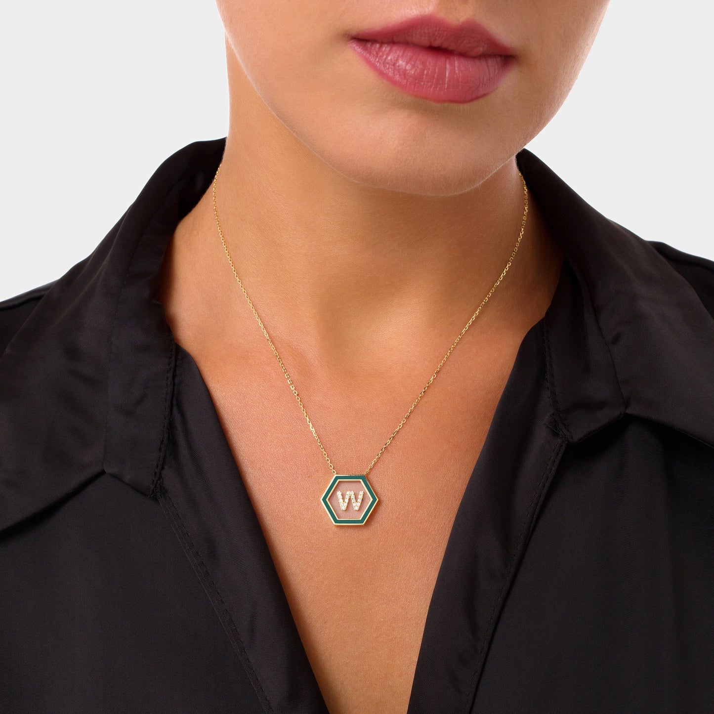 HEXA Letter W Necklace