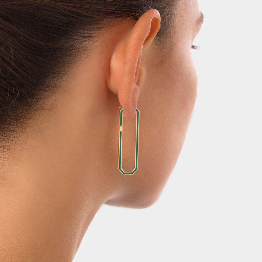 HEXA Chain Link Earrings Large