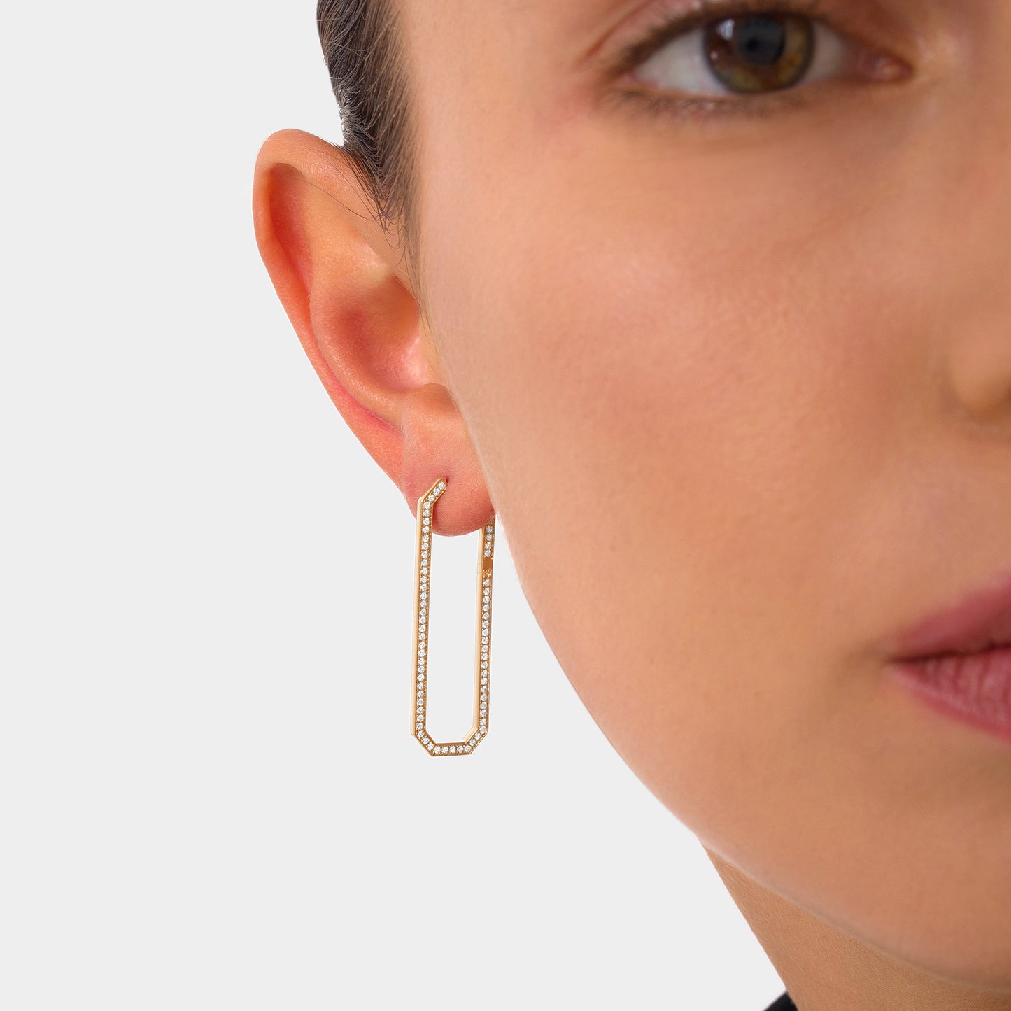 HEXA Chain Link Earrings Large