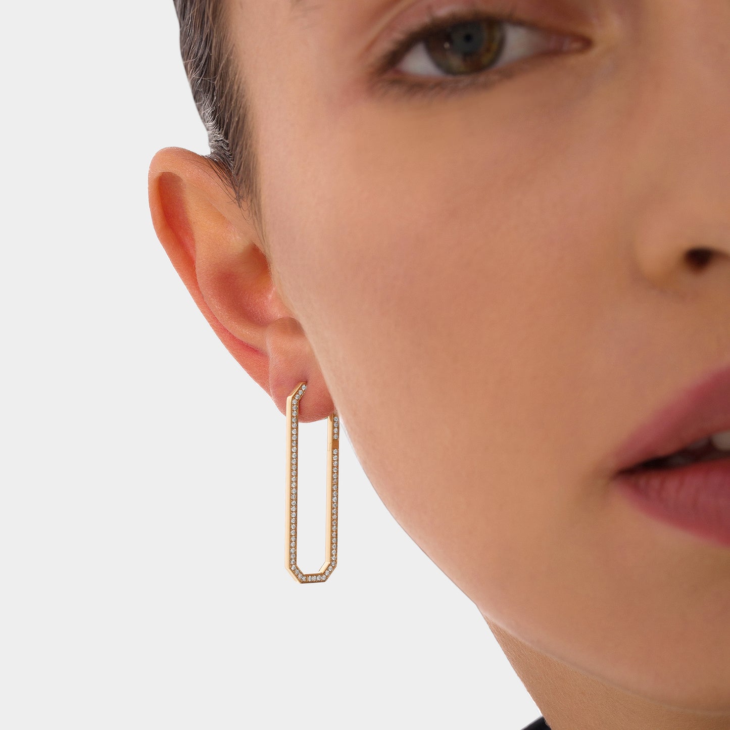 HEXA Chain Link Earrings Large