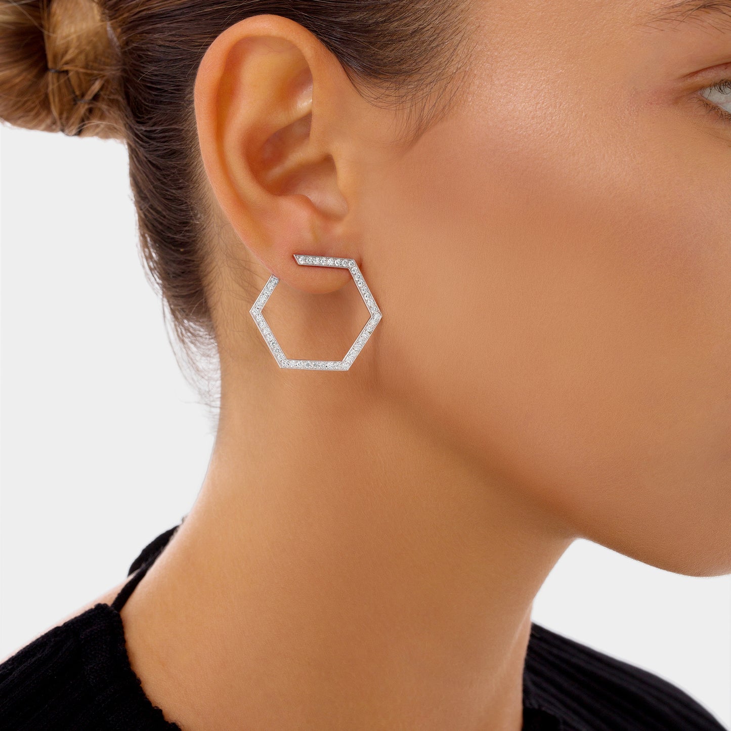 HEXA Pavé Earrings Large