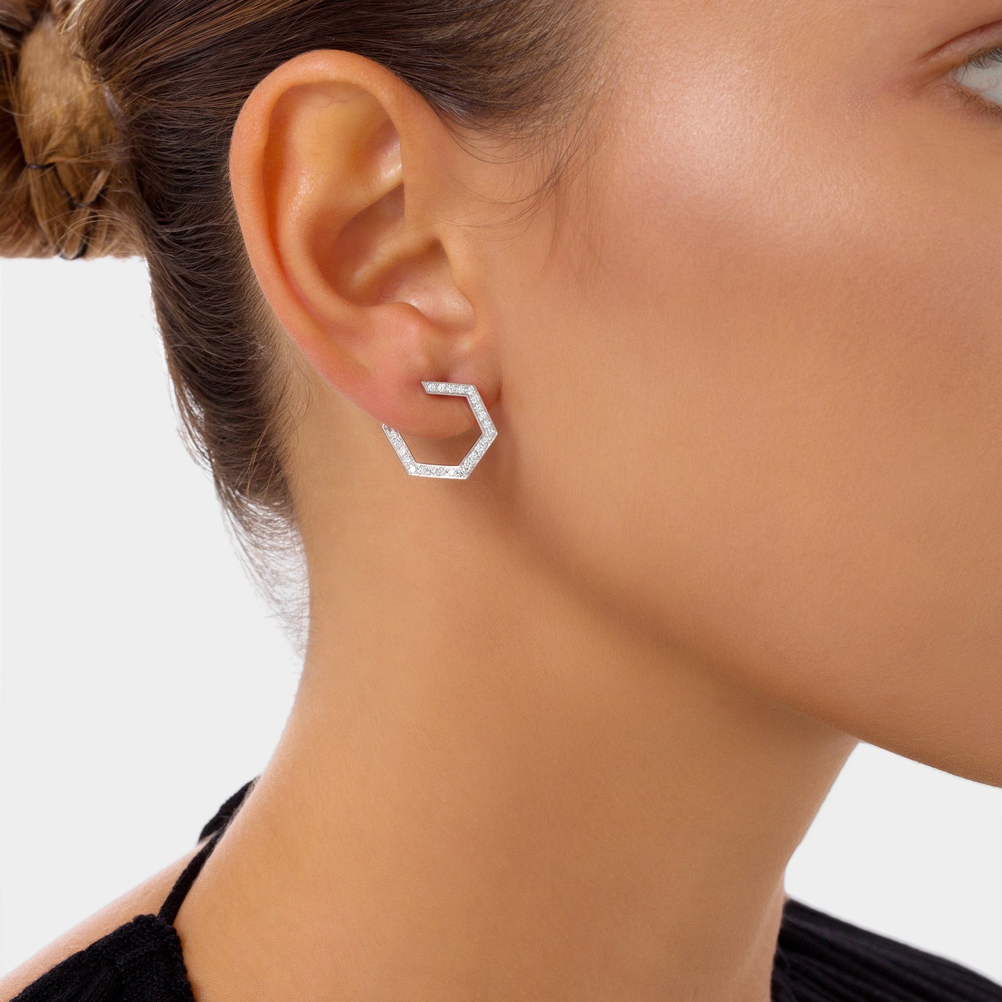 HEXA Pavé Earrings Small