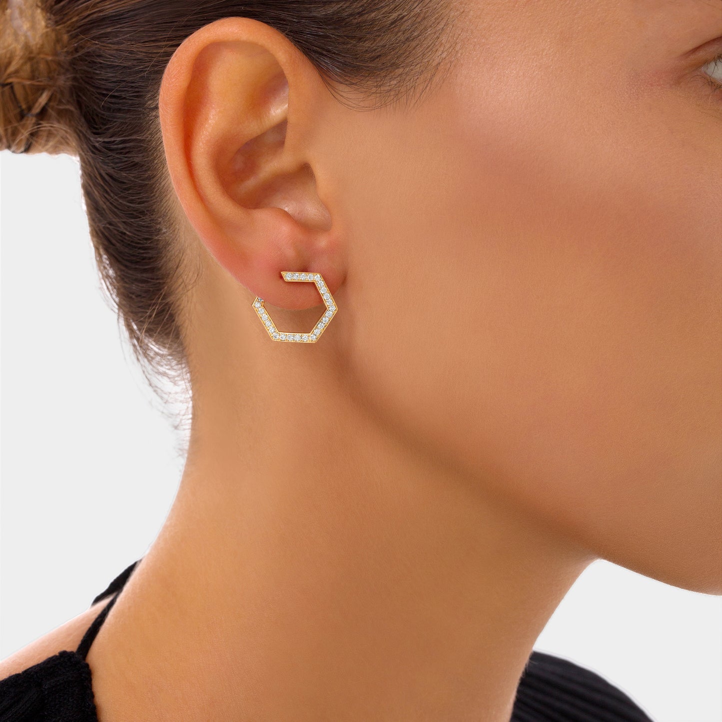HEXA Pavé Earrings Small